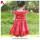 Wholesale Christmas flutter sleeve red dress